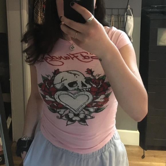 SOLD Ed Hardy bedazzled shirt - Picture 2 of 2